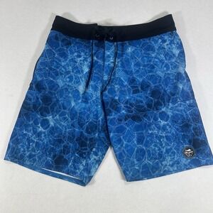 Pelagic Hydro-Lite Mens Blue Swim Trunks Board Shorts Size 32 Fishing Surf